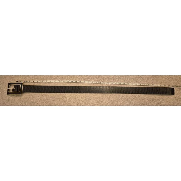 Banana Republic Dark Brown Genuine Leather Reptile Print Wide Belt Size M EUC - Picture 6 of 6